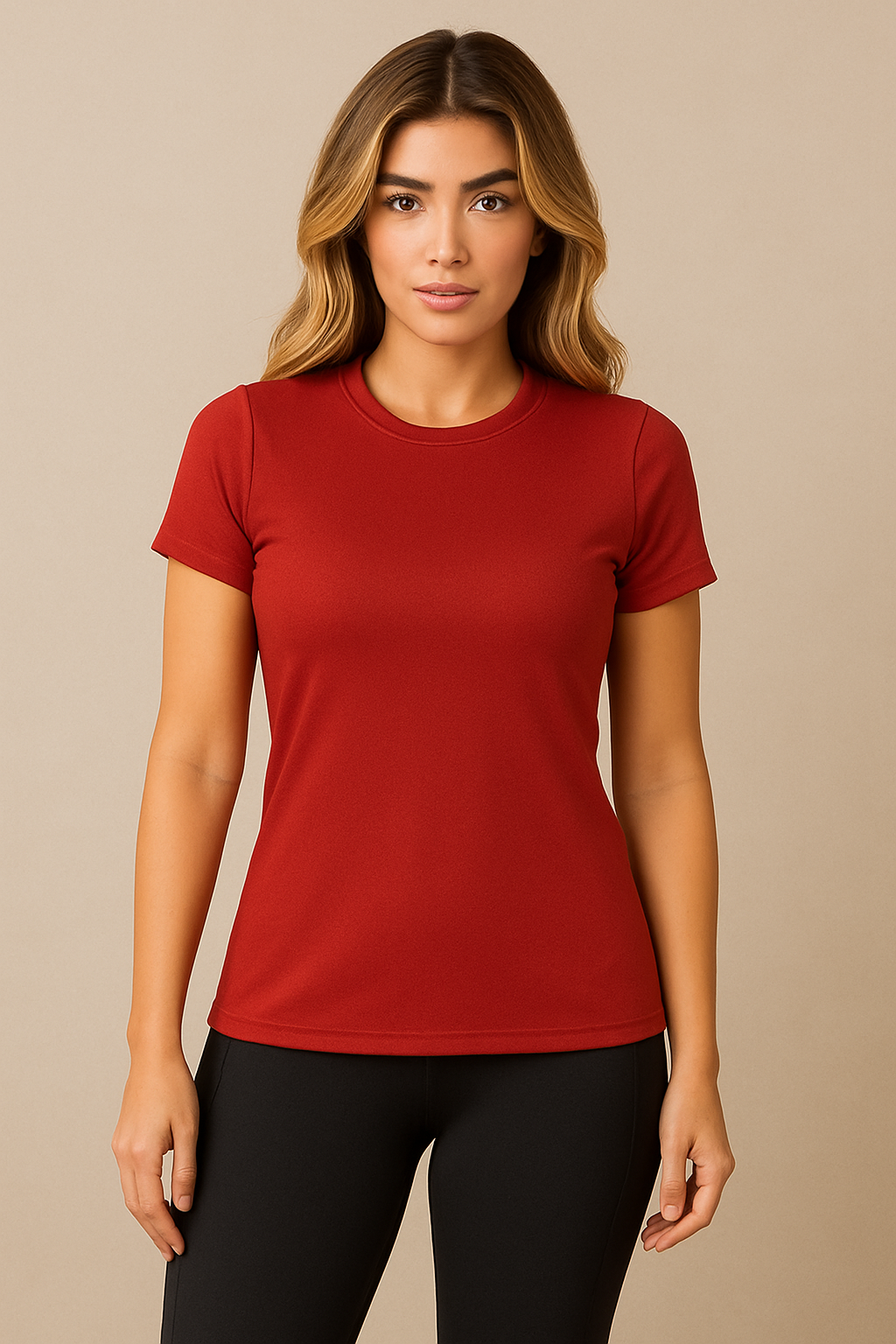 INDIVIDUAL Women's Full Length Fitted Top Short Sleeve Shirts – (16 COLORS)