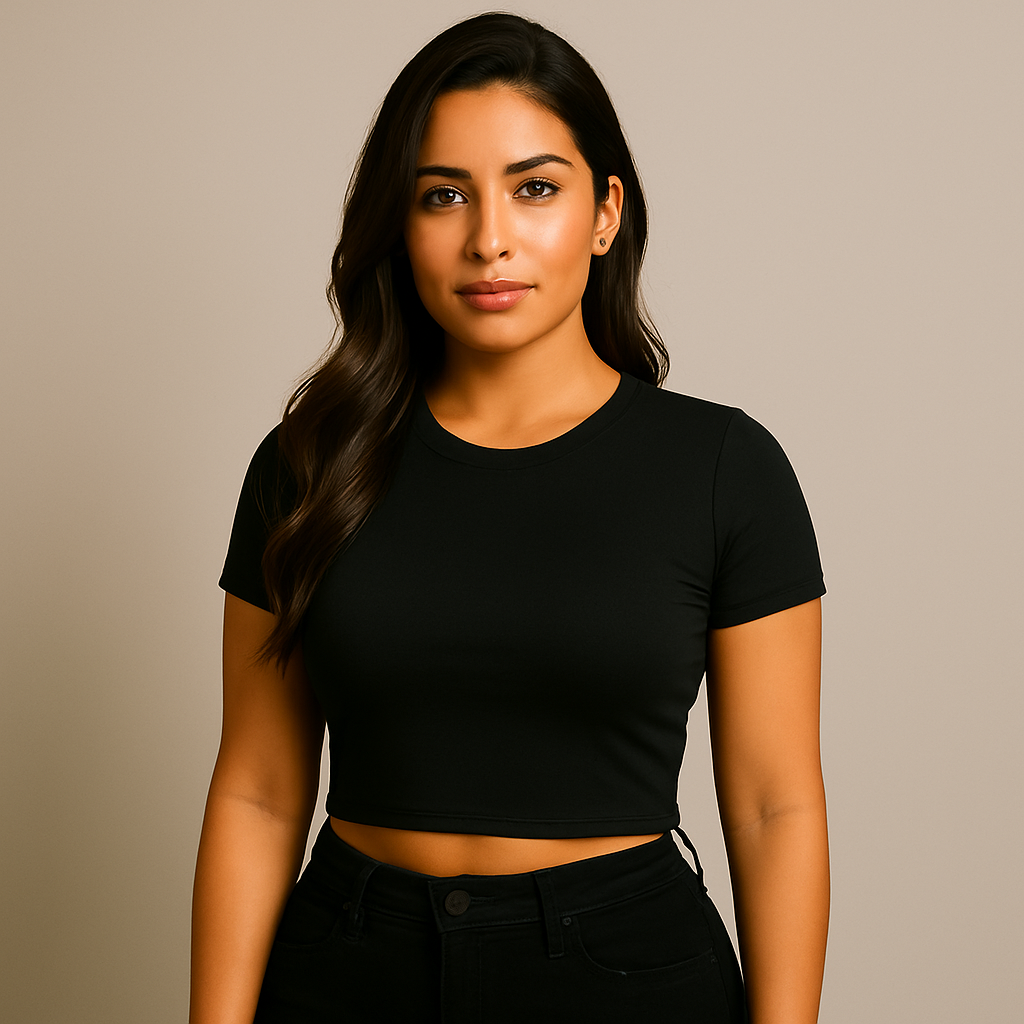 INDIVIDUAL Women's Slim Fit Crop Tee – Short Sleeve (20 COLORS)