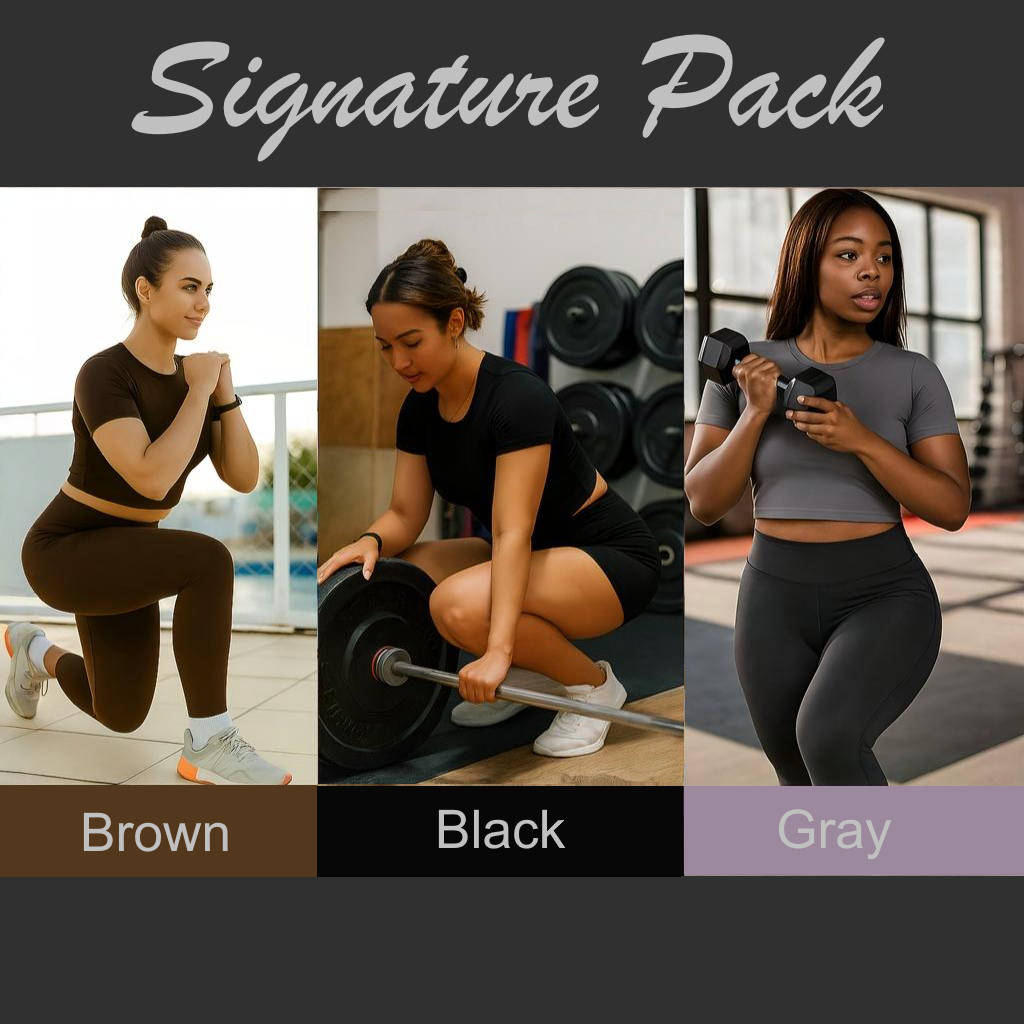 3-Pack Women's Baby Tee – Slim Fit Crop Top – Short Sleeve Compression Shirts