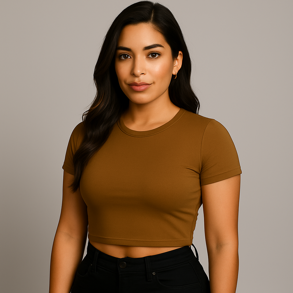 INDIVIDUAL Women's Slim Fit Crop Tee – Short Sleeve (20 COLORS)