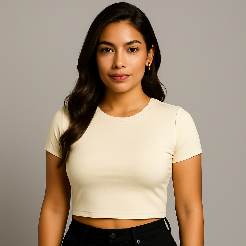 INDIVIDUAL Women's Slim Fit Crop Tee – Short Sleeve (20 COLORS)