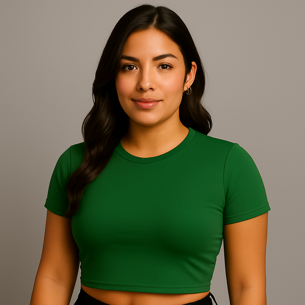 INDIVIDUAL Women's Slim Fit Crop Tee – Short Sleeve (20 COLORS)