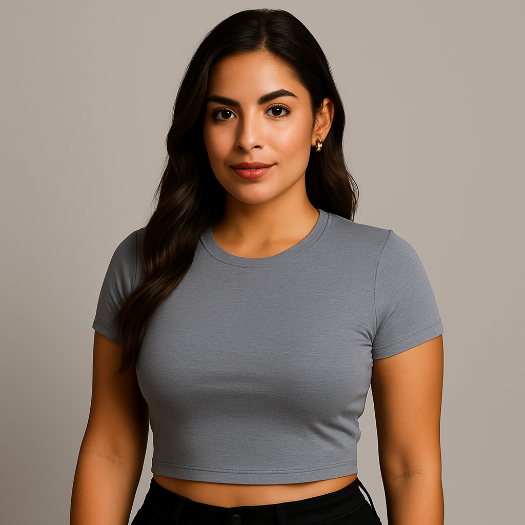 INDIVIDUAL Women's Slim Fit Crop Tee – Short Sleeve (20 COLORS)
