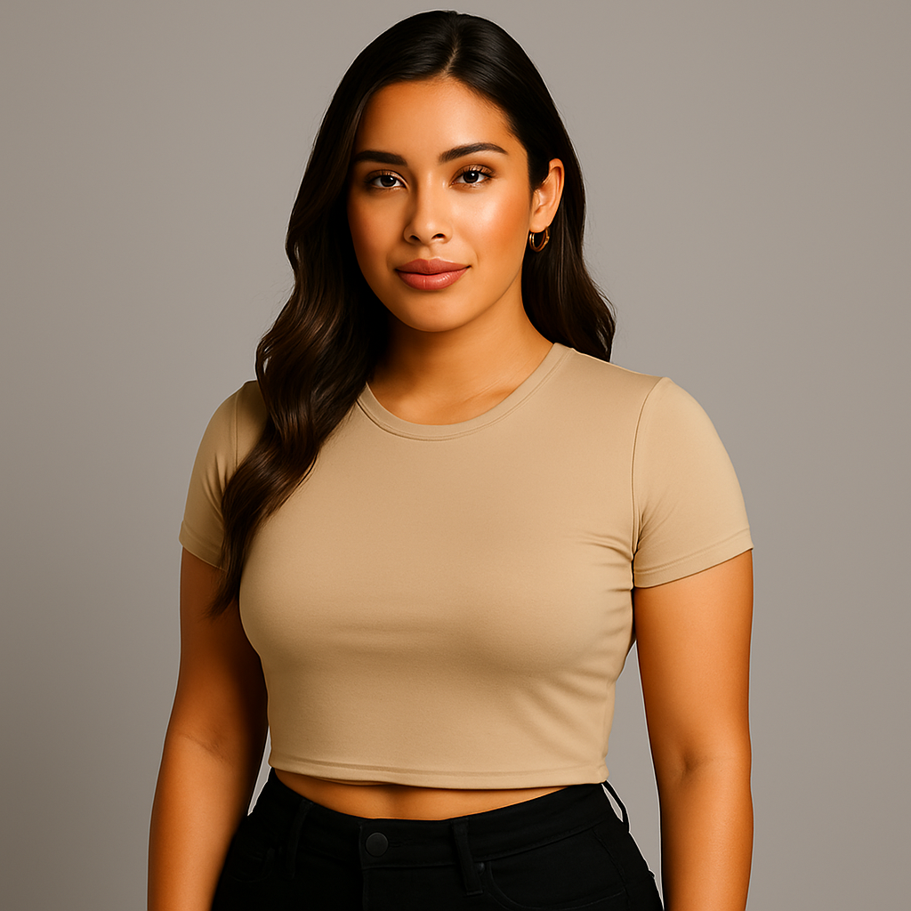 INDIVIDUAL Women's Slim Fit Crop Tee – Short Sleeve (20 COLORS)