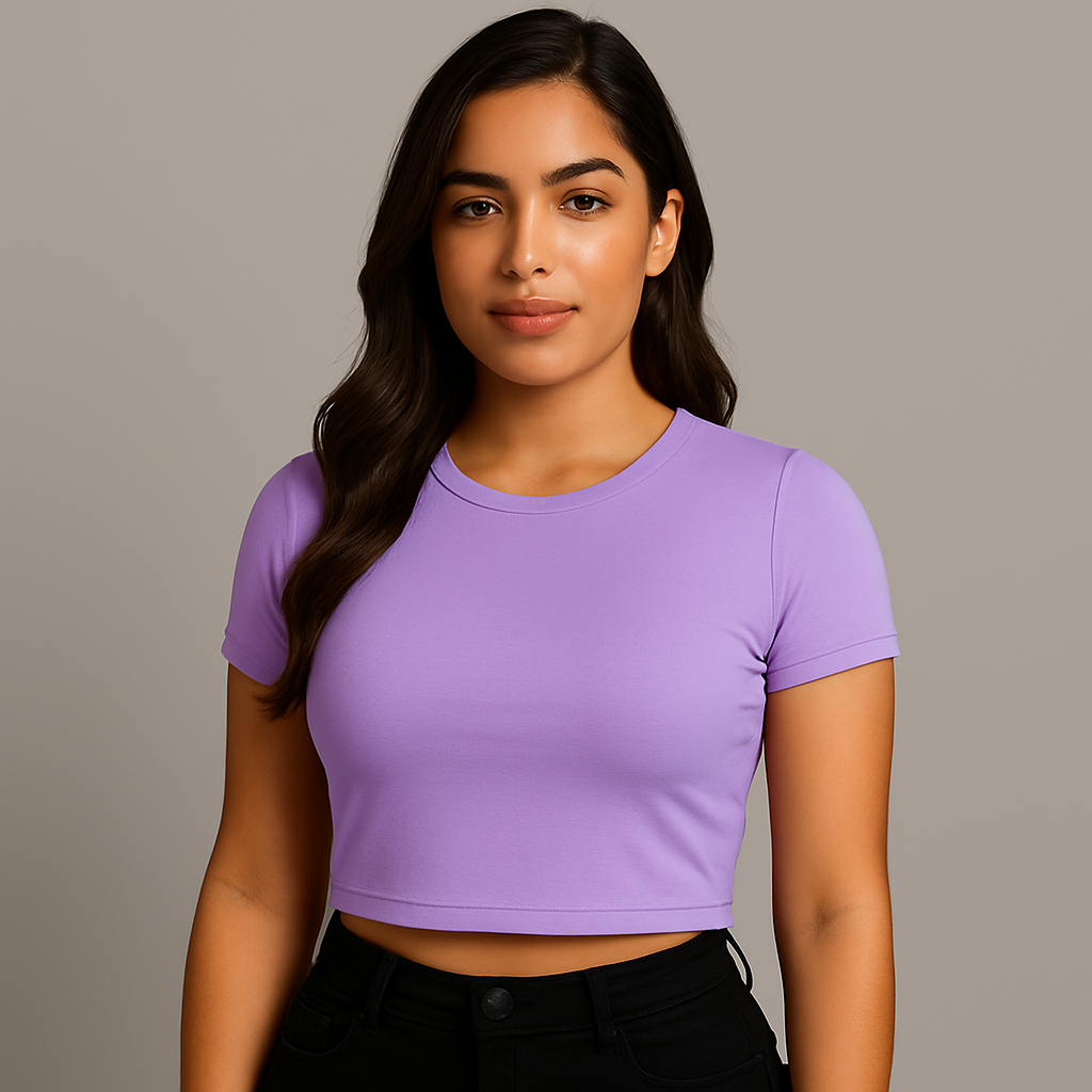 INDIVIDUAL Women's Slim Fit Crop Tee – Short Sleeve (20 COLORS)