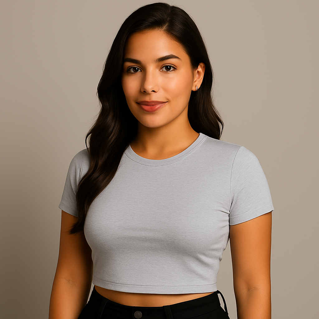 INDIVIDUAL Women's Slim Fit Crop Tee – Short Sleeve (20 COLORS)