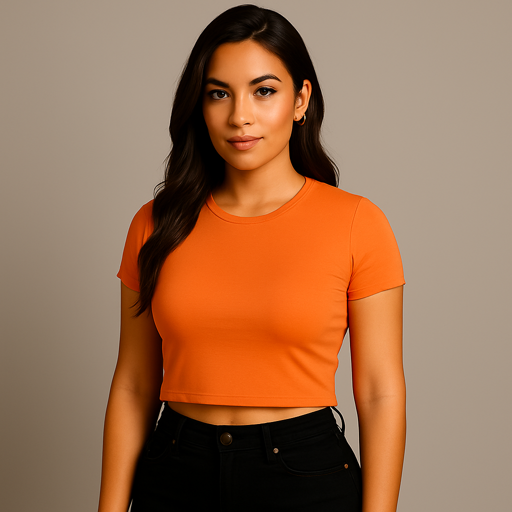 INDIVIDUAL Women's Slim Fit Crop Tee – Short Sleeve (20 COLORS)