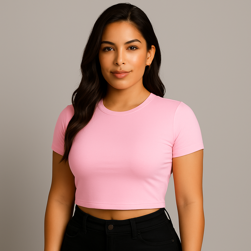 INDIVIDUAL Women's Slim Fit Crop Tee – Short Sleeve (20 COLORS)