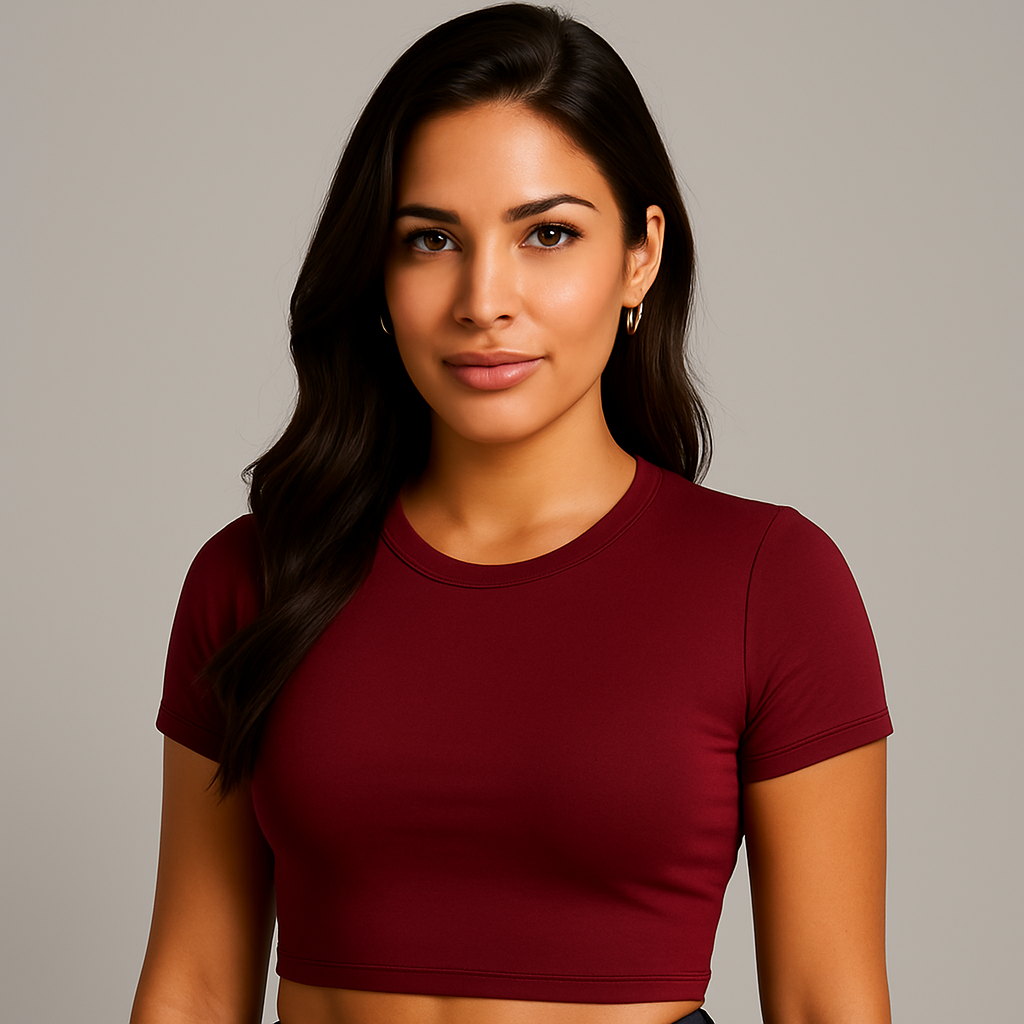 INDIVIDUAL Women's Slim Fit Crop Tee – Short Sleeve (20 COLORS)