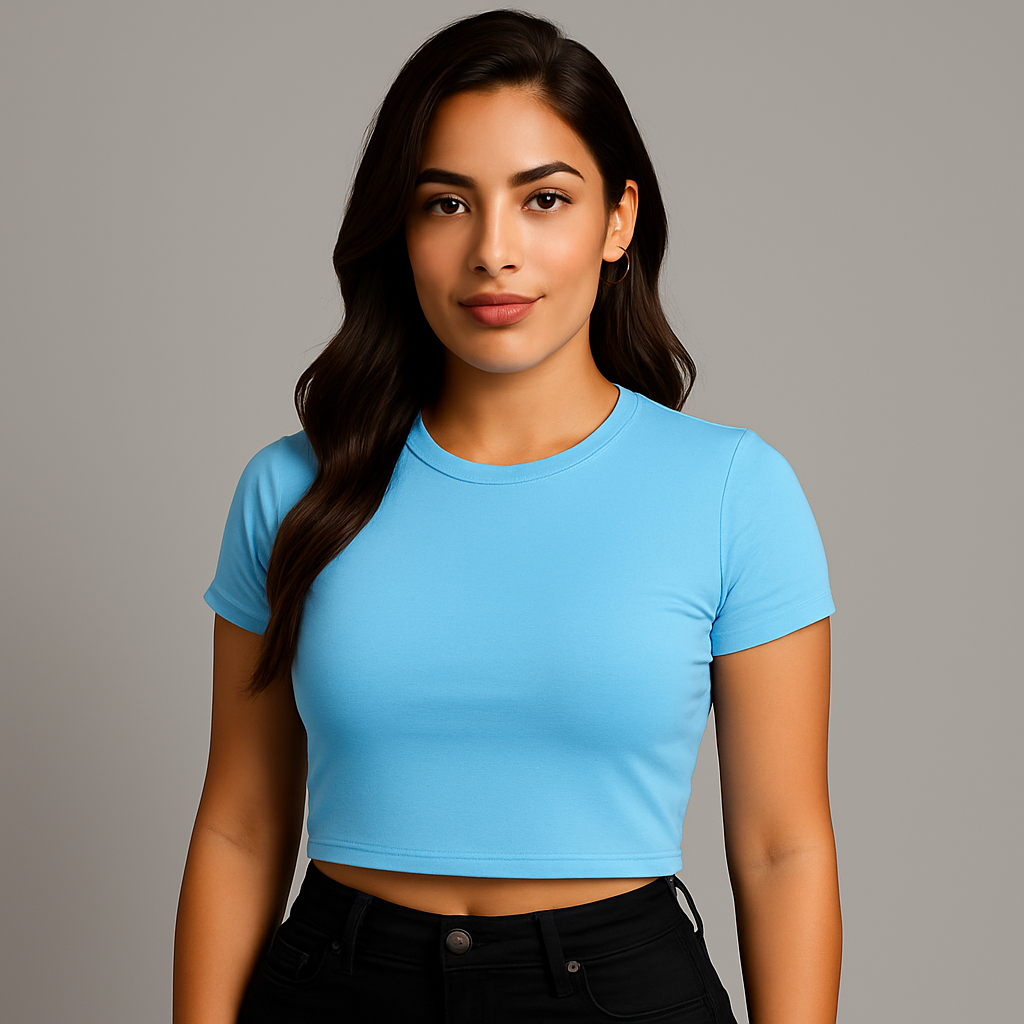 INDIVIDUAL Women's Slim Fit Crop Tee – Short Sleeve (20 COLORS)