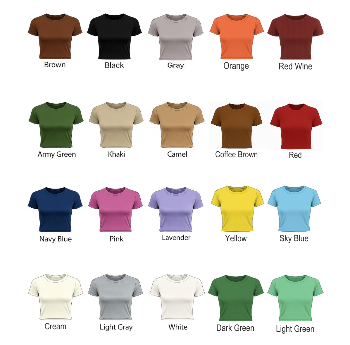 INDIVIDUAL Women's Slim Fit Crop Tee – Short Sleeve (20 COLORS)