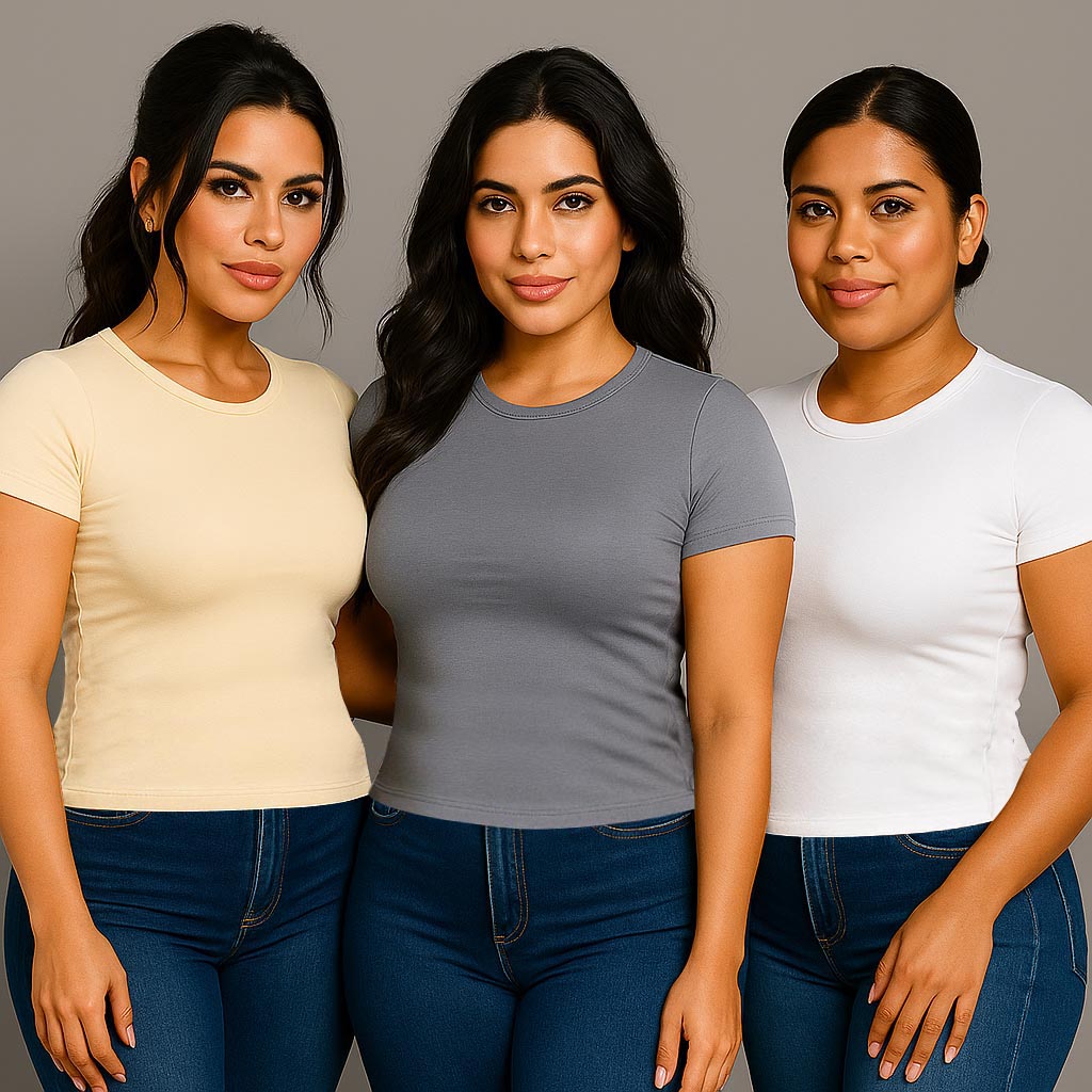 3-Pack Women's Quick-Dry Full Length Fitted Top – Short Sleeve Compression Shirts