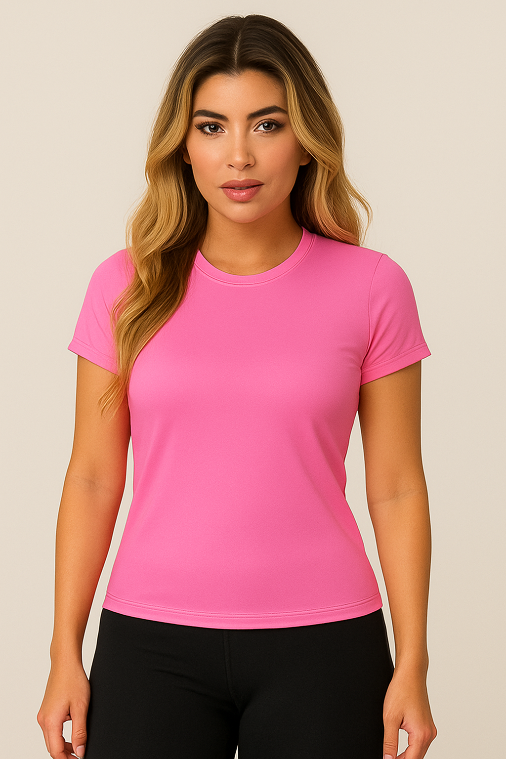 INDIVIDUAL Women's Full Length Fitted Top Short Sleeve Shirts – (16 COLORS)