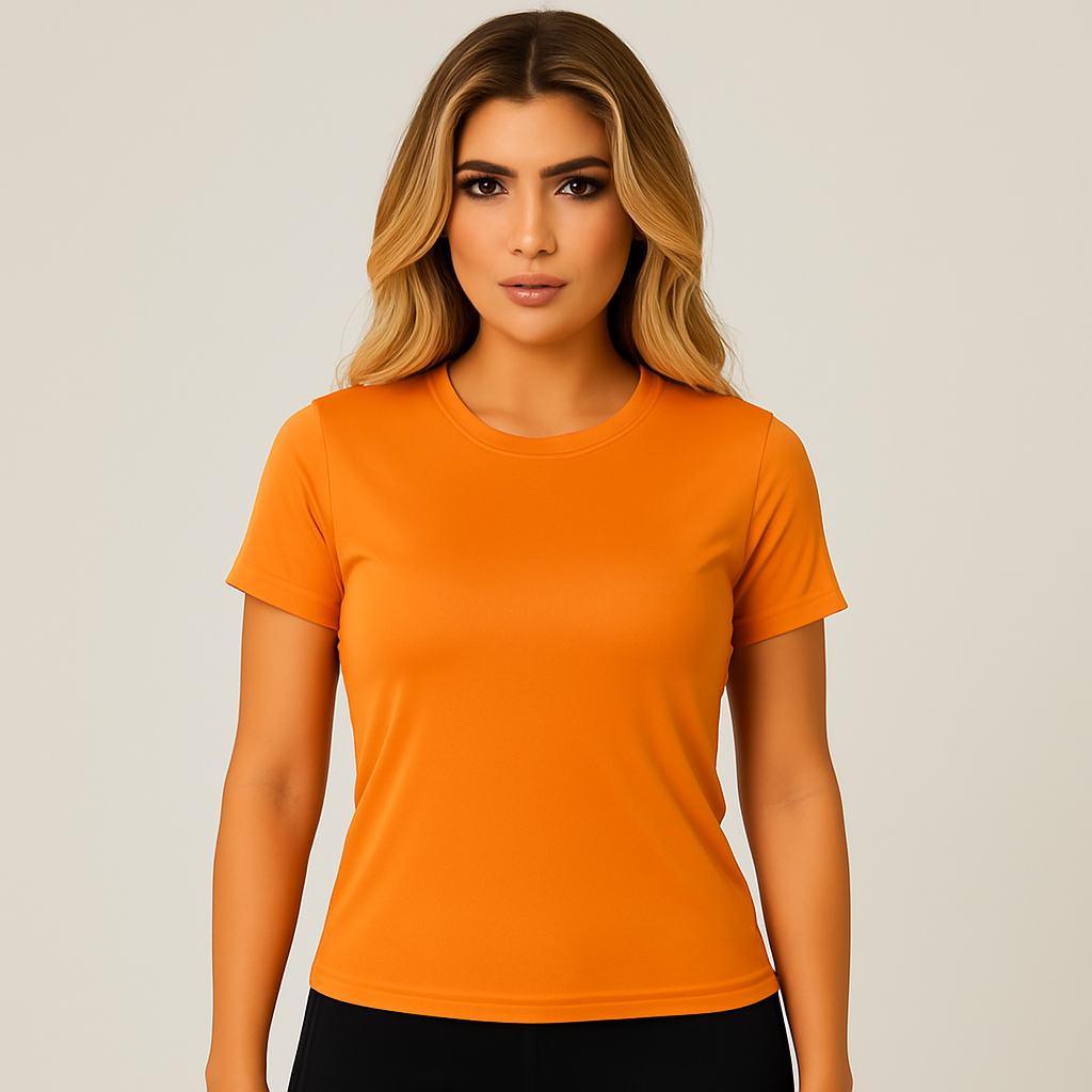INDIVIDUAL Women's Full Length Fitted Top Short Sleeve Shirts – (16 COLORS)