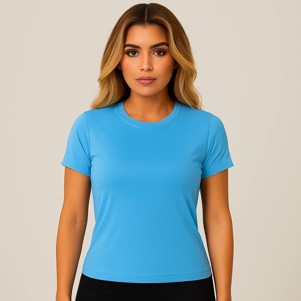 INDIVIDUAL Women's Full Length Fitted Top Short Sleeve Shirts – (16 COLORS)