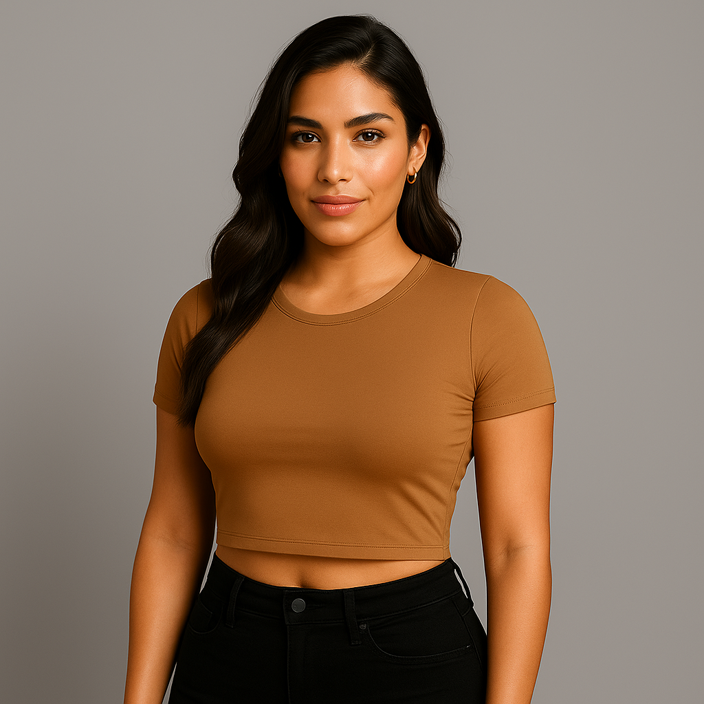 INDIVIDUAL Women's Slim Fit Crop Tee – Short Sleeve (20 COLORS)