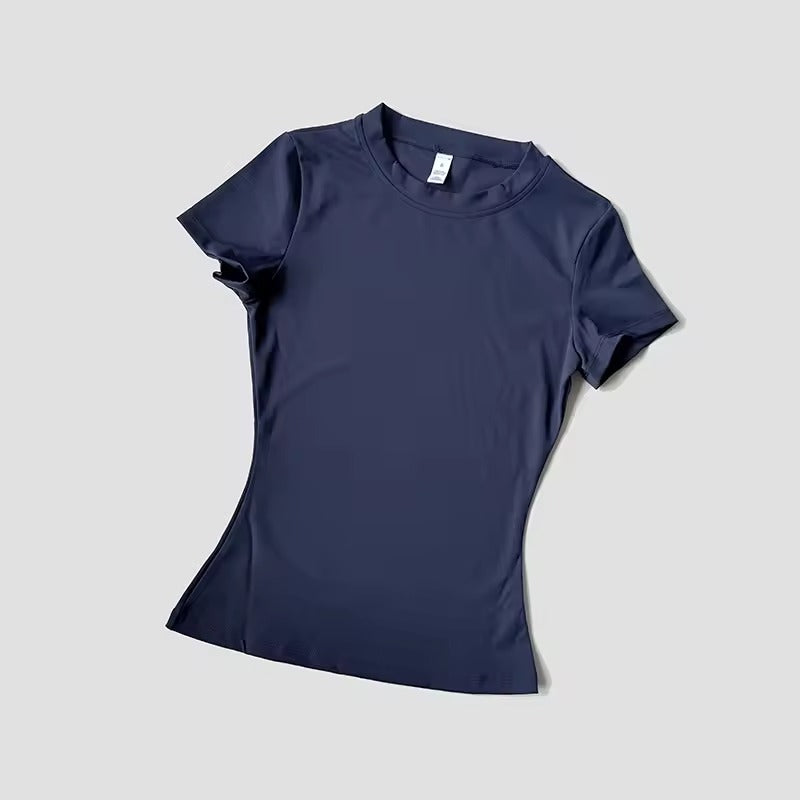 INDIVIDUAL Women's Full Length Fitted Top Short Sleeve Shirts – (16 COLORS)